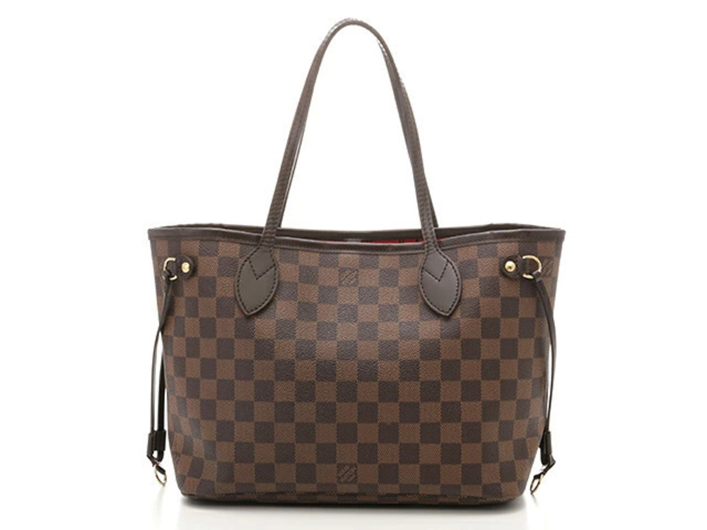 LOUIS VUITTON Neverfull Tote Bag Damier Ebene Brown Canvas